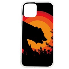 Forest Bear Silhouette Sunset Iphone 12 Pro Max Tpu Uv Print Case