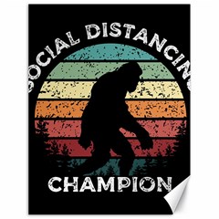 Monster Yeti Social Distance Monkey Canvas 18  X 24  by Cendanart