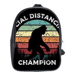 Monster Yeti Social Distance Monkey School Bag (large) by Cendanart