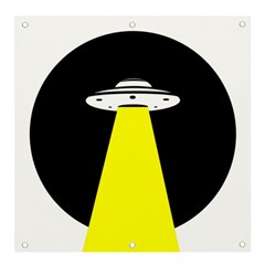 Ufo Flying Saucer Extraterrestrial Banner And Sign 4  X 4  by Cendanart