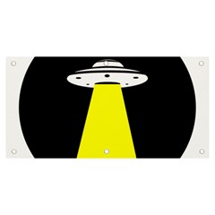 Ufo Flying Saucer Extraterrestrial Banner And Sign 6  X 3  by Cendanart