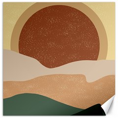 Sunrise Sunset Desert Wall Art Canvas 20  X 20  by Bedest