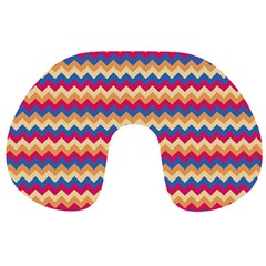 Zigzag Pattern Seamless Zig Zag Background Color Travel Neck Pillow