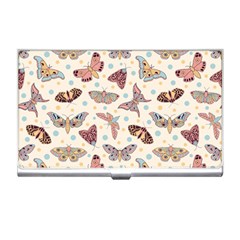 Pattern With Butterflies Moths Business Card Holder by Ket1n9