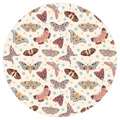 Pattern With Butterflies Moths Uv Print Acrylic Ornament Round by Ket1n9