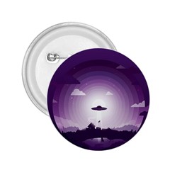 Ufo Illustration Style Minimalism Silhouette 2.25  Buttons