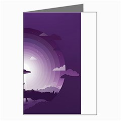 Ufo Illustration Style Minimalism Silhouette Greeting Card
