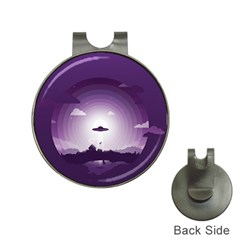 Ufo Illustration Style Minimalism Silhouette Hat Clips with Golf Markers