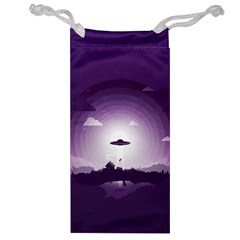 Ufo Illustration Style Minimalism Silhouette Jewelry Bag