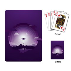 Ufo Illustration Style Minimalism Silhouette Playing Cards Single Design (Rectangle)