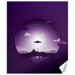 Ufo Illustration Style Minimalism Silhouette Canvas 20  x 24 