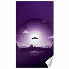 Ufo Illustration Style Minimalism Silhouette Canvas 40  x 72 