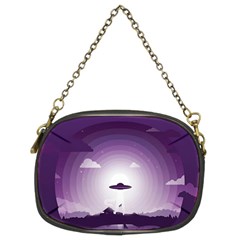 Ufo Illustration Style Minimalism Silhouette Chain Purse (Two Sides)