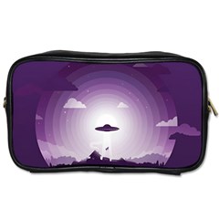 Ufo Illustration Style Minimalism Silhouette Toiletries Bag (Two Sides)