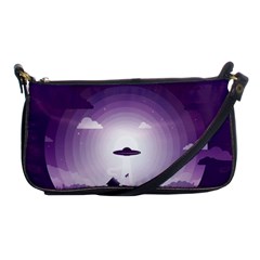 Ufo Illustration Style Minimalism Silhouette Shoulder Clutch Bag