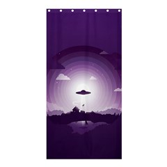 Ufo Illustration Style Minimalism Silhouette Shower Curtain 36  x 72  (Stall) 