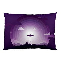 Ufo Illustration Style Minimalism Silhouette Pillow Case (Two Sides)