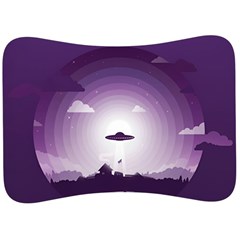 Ufo Illustration Style Minimalism Silhouette Velour Seat Head Rest Cushion