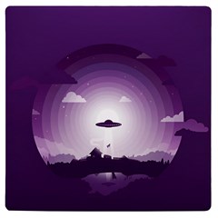 Ufo Illustration Style Minimalism Silhouette UV Print Square Tile Coaster 