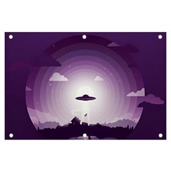 Ufo Illustration Style Minimalism Silhouette Banner and Sign 6  x 4 