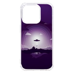 Ufo Illustration Style Minimalism Silhouette iPhone 14 Pro TPU UV Print Case