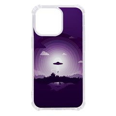 Ufo Illustration Style Minimalism Silhouette iPhone 13 Pro TPU UV Print Case