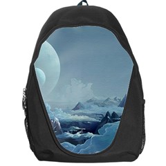 Mountain Covered Snow Mountains Clouds Fantasy Art Backpack Bag