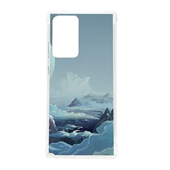 Mountain Covered Snow Mountains Clouds Fantasy Art Samsung Galaxy Note 20 Ultra Tpu Uv Case by Cendanart