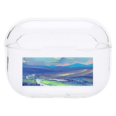 Mountains And Trees Illustration Painting Clouds Sky Landscape Hard Pc Airpods Pro Case