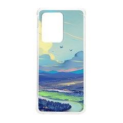 Mountains And Trees Illustration Painting Clouds Sky Landscape Samsung Galaxy S20 Ultra 6 9 Inch Tpu Uv Case by Cendanart