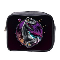 Style Dinosaur  80s Synth Retrowave Mini Toiletries Bag (Two Sides)