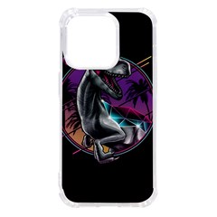 Style Dinosaur  80s Synth Retrowave Iphone 14 Pro Tpu Uv Print Case by Cendanart