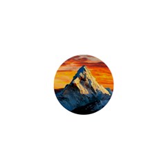 Snow Capped Mountain Himalayas Clouds Landscape Nature 1  Mini Magnets