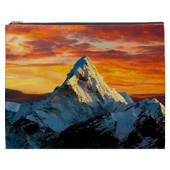 Snow Capped Mountain Himalayas Clouds Landscape Nature Cosmetic Bag (xxxl)