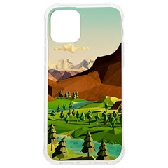 River Between Green Forest With Brown Mountain Iphone 12/12 Pro Tpu Uv Print Case by Cendanart