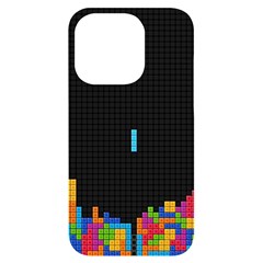 Tetris Game Iphone 14 Pro Black Uv Print Case by Cendanart