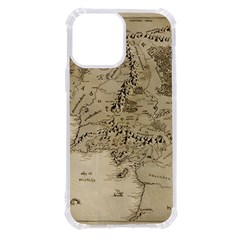 Retro Vintage Gray Map Middle Earth Iphone 13 Pro Max Tpu Uv Print Case by Cendanart