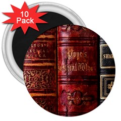 Books Old 3  Magnets (10 pack) 