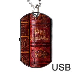 Books Old Dog Tag USB Flash (One Side)