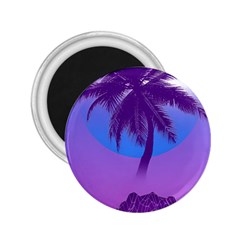 Palm Tree Vaporwave Synthwave Retro Style 2 25  Magnets