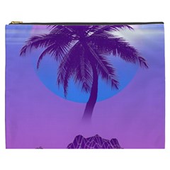 Palm Tree Vaporwave Synthwave Retro Style Cosmetic Bag (xxxl)