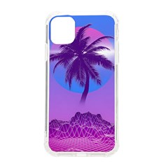 Palm Tree Vaporwave Synthwave Retro Style Iphone 11 Tpu Uv Print Case by Cendanart