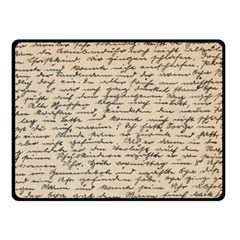 Close Up Photo Of Black Text Old Handwriting Leave Old Script Fleece Blanket (small) by Cendanart