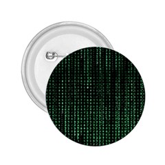 Green Matrix Code Illustration Digital Art Portrait Display 2 25  Buttons