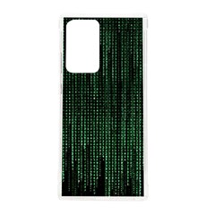 Green Matrix Code Illustration Digital Art Portrait Display Samsung Galaxy Note 20 Ultra Tpu Uv Case