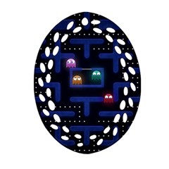 Retro Games Ornament (oval Filigree) by Cendanart