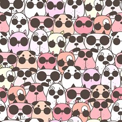 Cute Dog Seamless Pattern Background Play Mat (rectangle) by Grandong