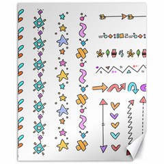 Doodles Border Letter Ornament Canvas 11  X 14  by Bedest