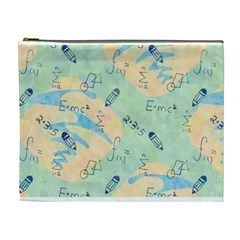 Background School Doodles Graphic Cosmetic Bag (XL)