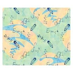 Background School Doodles Graphic Premium Plush Fleece Blanket (Small)